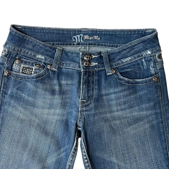 MISS ME STYLE# JP4221R LOW RISE BOOT CUT WOMEN'S BLUE JEANS SIZE 27 - Picture 5 of 16